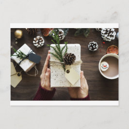 Decoratieve kerstdoos feestdagenkaart