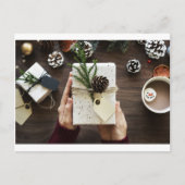 Decoratieve kerstdoos feestdagenkaart (Voorkant)