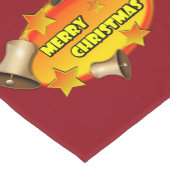 Decoratieve kerstfeestelijke badge ovaltekst korte tafelloper (Hoek)