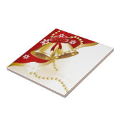 Decoratieve kerstgoudcellen tegeltje (Zijkant)