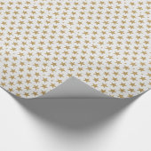 Decoratieve kerstgouden sterren cadeaupapier (Hoek)