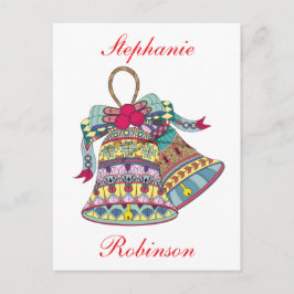 Decoratieve kerstklokken element feestdagenkaart