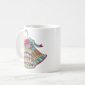 Decoratieve kerstklokken element koffiemok (Voorkant links)