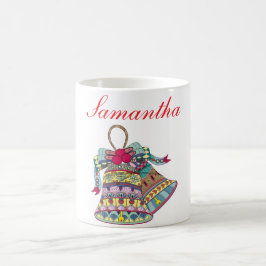Decoratieve kerstklokken element koffiemok
