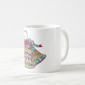 Decoratieve kerstklokken element koffiemok (Voorkant rechts)