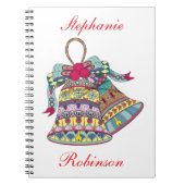 Decoratieve kerstklokken element notitieboek (Voorkant)