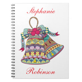 Decoratieve kerstklokken element notitieboek