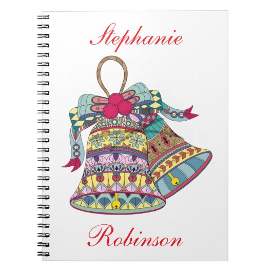 Decoratieve kerstklokken element notitieboek (Voorkant)