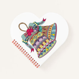 Decoratieve kerstklokken element notitieboek