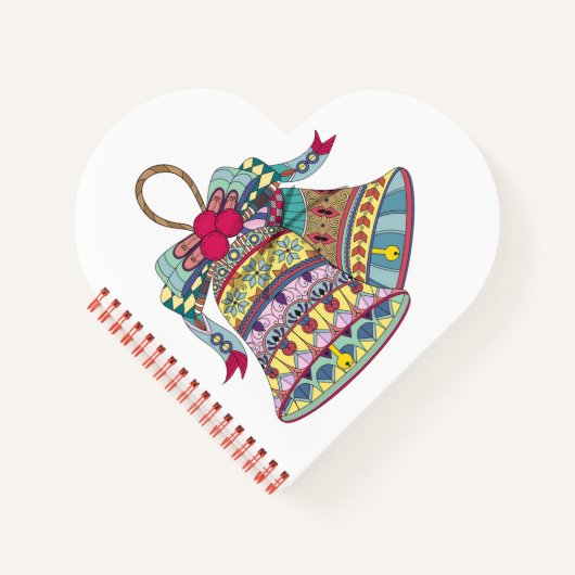 Decoratieve kerstklokken element notitieboek (Voorkant)