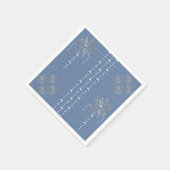 Decoratieve kerstkralen & sneeuwvlokken servet (Hoek)