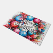 Decoratieve Kerstkrans PRETTIGE FEESTDAGEN | Deurmat (Schuin)