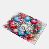 Decoratieve Kerstkrans PRETTIGE FEESTDAGEN | Deurmat (Schuin)