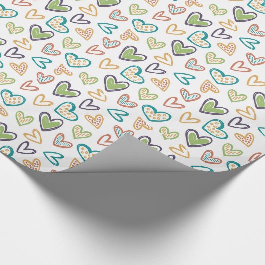 Decoratieve kerstliefde cadeaupapier (Hoek)