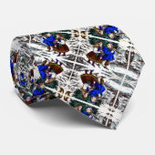 Decoratieve Kerstmis Carol Satijn Foulard Stropdas (Opgerold)