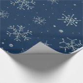 Decoratieve Kerstmis Glitter Sneeuwvlok Cadeaupapier (Hoek)