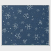 Decoratieve Kerstmis Glitter Sneeuwvlok Cadeaupapier (Vlak)