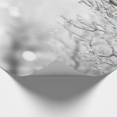 Decoratieve kerstsneeuw met glitter cadeaupapier (Hoek)