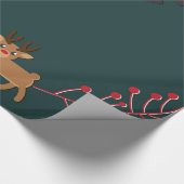 Decoratieve kerstsneeuw met glitter cadeaupapier (Hoek)