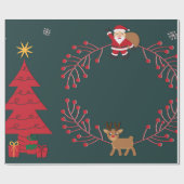 Decoratieve kerstsneeuw met glitter cadeaupapier (Vlak)