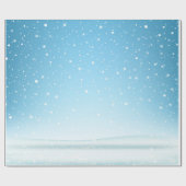 Decoratieve kerstsneeuw met glitter cadeaupapier (Vlak)