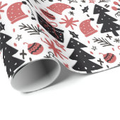 Decoratieve kerstsneeuw met glitter cadeaupapier (Rol Hoek)