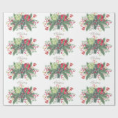 Decoratieve kerstsneeuw met glitter cadeaupapier (Vlak)