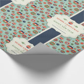 Decoratieve kerstsneeuw met glitter cadeaupapier (Hoek)