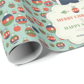 Decoratieve kerstsneeuw met glitter cadeaupapier (Rol Hoek)