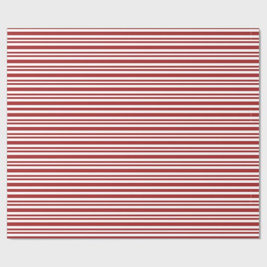 Decoratieve kerststrepen cadeaupapier (Vlak)