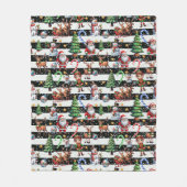 Decoratieve kerststrepen Patroonontwerp Fleece Deken (Voorkant)