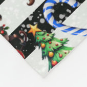 Decoratieve kerststrepen Patroonontwerp Fleece Deken (Hoek)