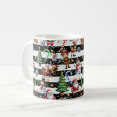 Decoratieve kerststrepen Patroonontwerp Koffiemok (Voorkant links)