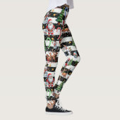 Decoratieve kerststrepen Patroonontwerp Leggings (Rechts)