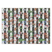 Decoratieve kerststrepen Patroonontwerp Tafelkleed (Voorkant (Horizontaal))