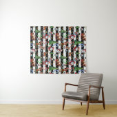 Decoratieve kerststrepen Patroonontwerp Wandkleed (In Situ (horizontaal))