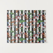 Decoratieve kerststrepen Patroonontwerp Wandkleed (Voorkant (horizontaal))