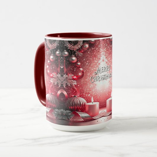 Decoratieve Kerstvakantie Mok (Voorkant links)