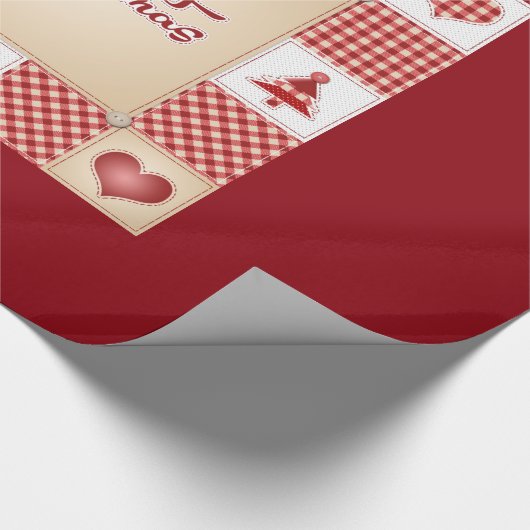 Decoratieve kerstversiering Elegant in rood Cadeaupapier (Hoek)