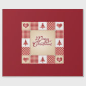 Decoratieve kerstversiering Elegant in rood Cadeaupapier (Vlak)