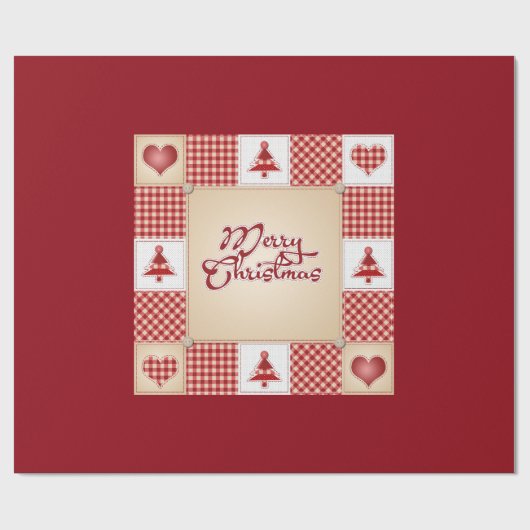 Decoratieve kerstversiering Elegant in rood Cadeaupapier (Vlak)