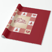 Decoratieve kerstversiering Elegant in rood Cadeaupapier (Uitgerold)