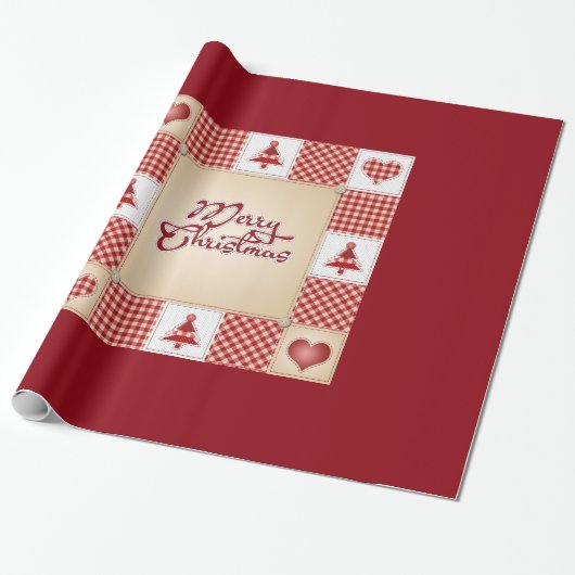 Decoratieve kerstversiering Elegant in rood Cadeaupapier (Uitgerold)