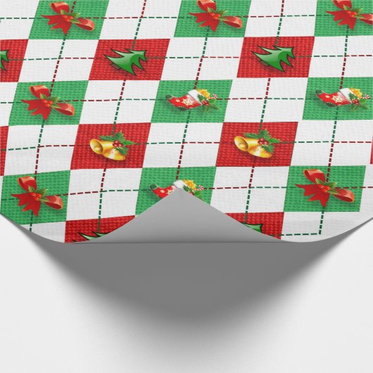 Decoratieve kerstversiering Elegant in White Cadeaupapier (Hoek)