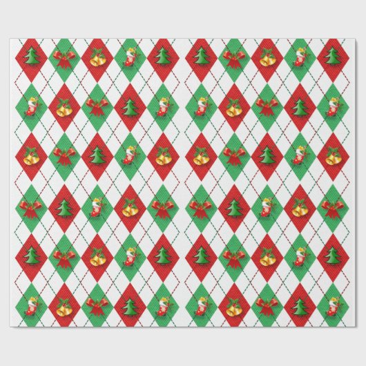 Decoratieve kerstversiering Elegant in White Cadeaupapier (Vlak)