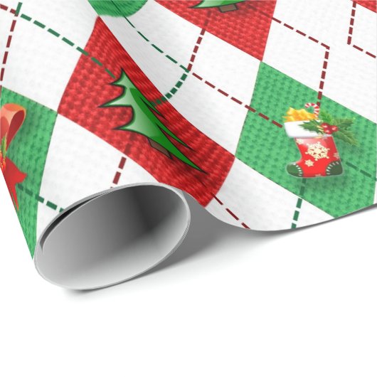 Decoratieve kerstversiering Elegant in White Cadeaupapier (Rol Hoek)