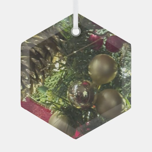 decoratieve kerstversiering glas ornament (Voorkant)