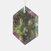 decoratieve kerstversiering glas ornament (Voorkant links)