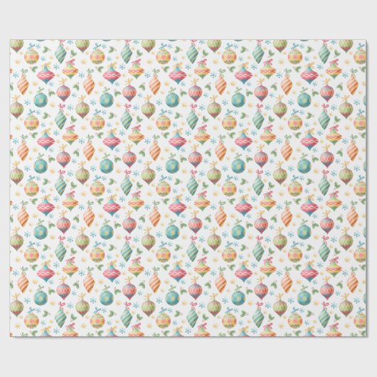 Decoratieve kerstversieringen cadeaupapier (Vlak)