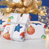 Decoratieve kerstversieringen cadeaupapier